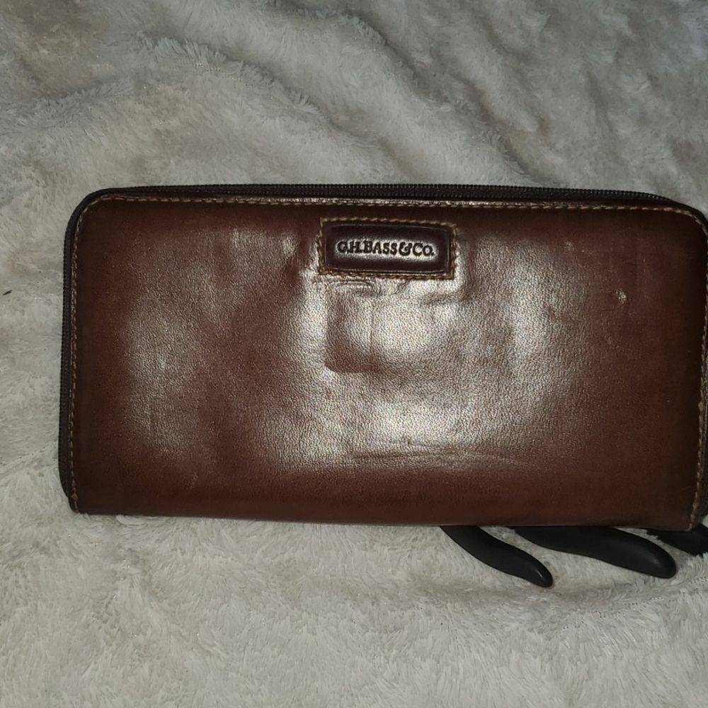 Vintage GH Bass Zip Large Wallet